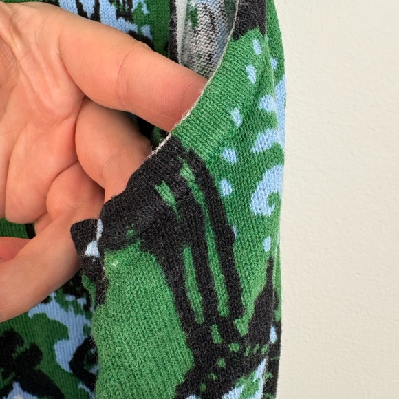 Chico's Linen/Cotton Green Patterned Sleeveless Top Size 4 (XXL) - Picture 5 of 8